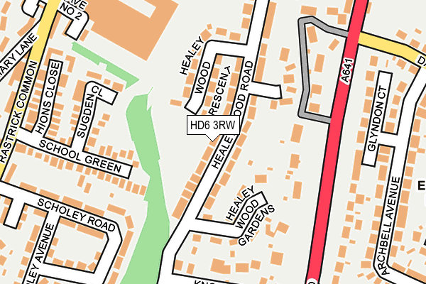 HD6 3RW map - OS OpenMap – Local (Ordnance Survey)