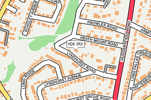 HD6 3RX map - OS OpenMap – Local (Ordnance Survey)