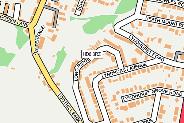 HD6 3RZ map - OS OpenMap – Local (Ordnance Survey)