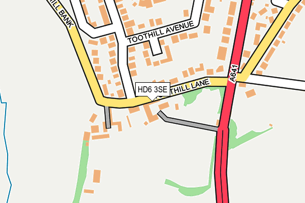 HD6 3SE map - OS OpenMap – Local (Ordnance Survey)