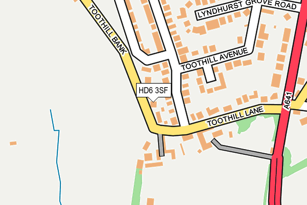HD6 3SF map - OS OpenMap – Local (Ordnance Survey)