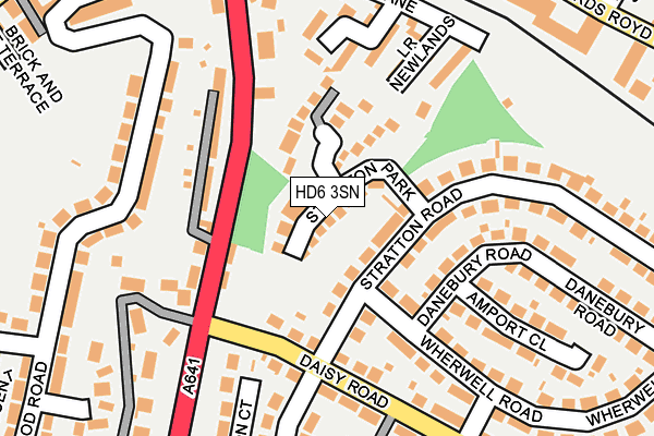 HD6 3SN map - OS OpenMap – Local (Ordnance Survey)