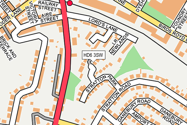 HD6 3SW map - OS OpenMap – Local (Ordnance Survey)