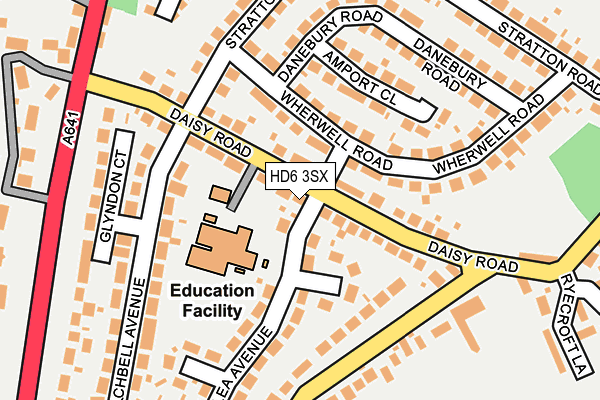 HD6 3SX map - OS OpenMap – Local (Ordnance Survey)