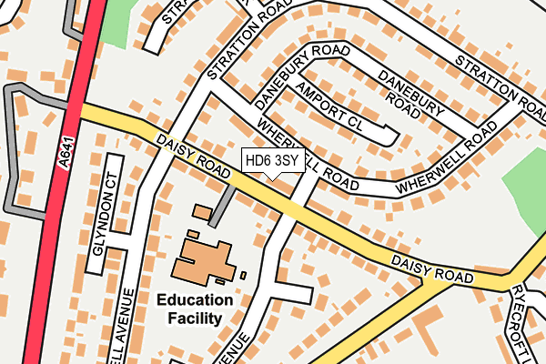 HD6 3SY map - OS OpenMap – Local (Ordnance Survey)