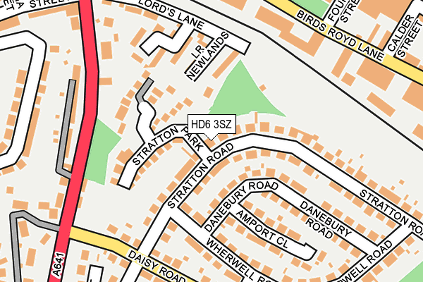 HD6 3SZ map - OS OpenMap – Local (Ordnance Survey)