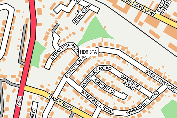 HD6 3TA map - OS OpenMap – Local (Ordnance Survey)