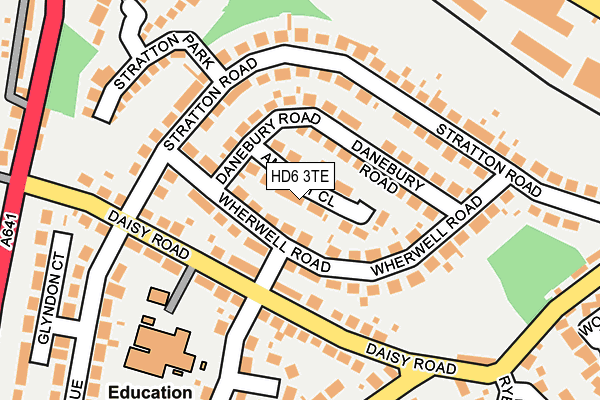 HD6 3TE map - OS OpenMap – Local (Ordnance Survey)