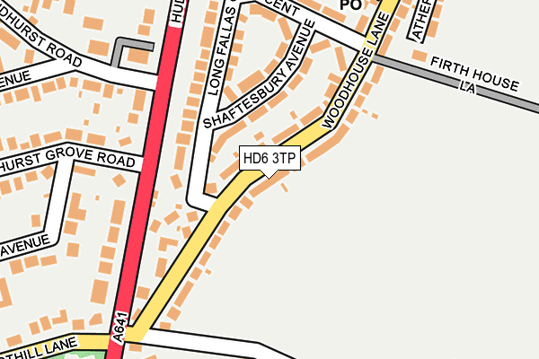 HD6 3TP map - OS OpenMap – Local (Ordnance Survey)