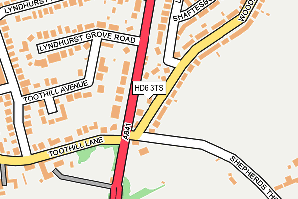 HD6 3TS map - OS OpenMap – Local (Ordnance Survey)