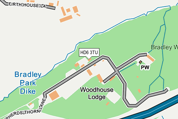 HD6 3TU map - OS OpenMap – Local (Ordnance Survey)