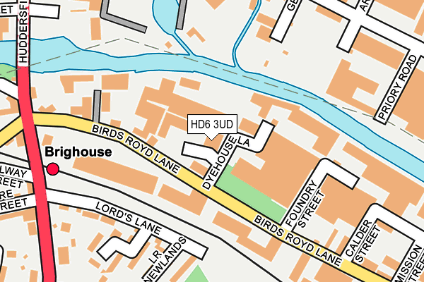 HD6 3UD map - OS OpenMap – Local (Ordnance Survey)