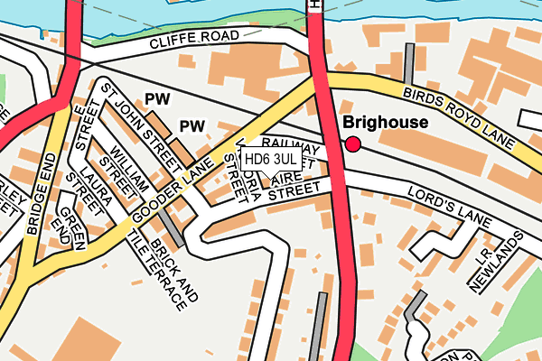 HD6 3UL map - OS OpenMap – Local (Ordnance Survey)