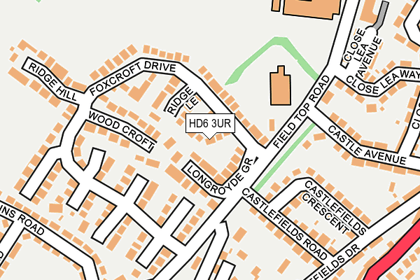 HD6 3UR map - OS OpenMap – Local (Ordnance Survey)
