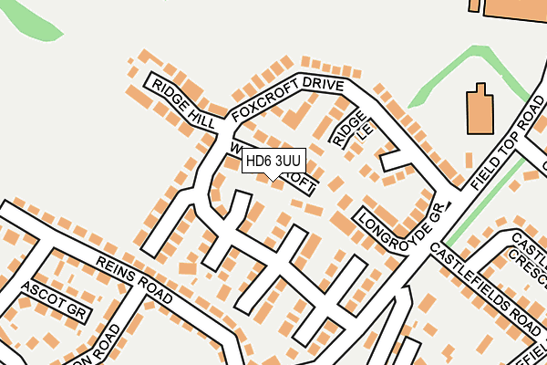 HD6 3UU map - OS OpenMap – Local (Ordnance Survey)