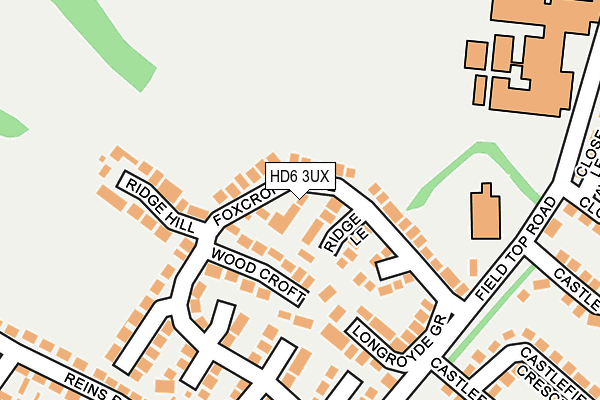 HD6 3UX map - OS OpenMap – Local (Ordnance Survey)