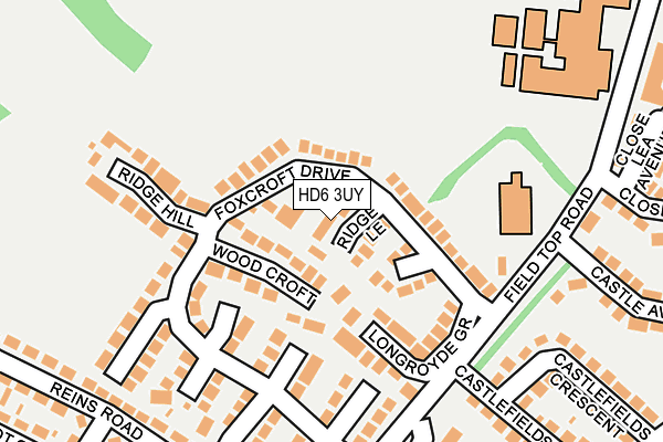 HD6 3UY map - OS OpenMap – Local (Ordnance Survey)