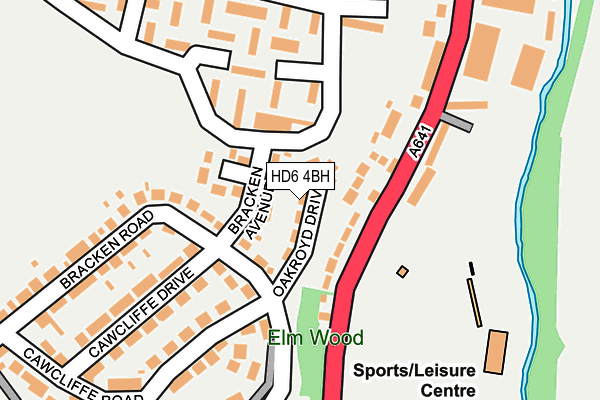 HD6 4BH map - OS OpenMap – Local (Ordnance Survey)