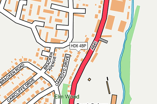 HD6 4BP map - OS OpenMap – Local (Ordnance Survey)