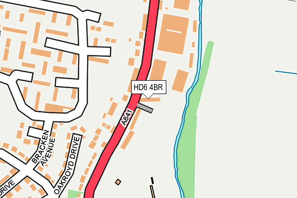 HD6 4BR map - OS OpenMap – Local (Ordnance Survey)