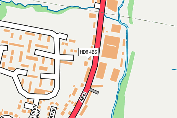 HD6 4BS map - OS OpenMap – Local (Ordnance Survey)