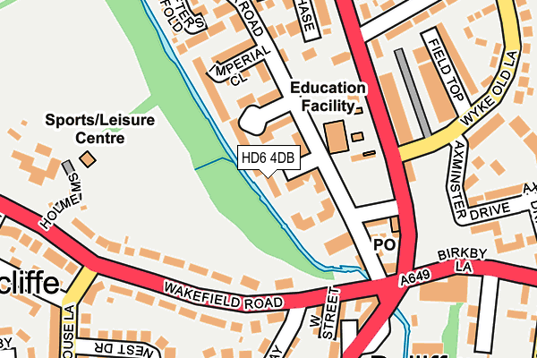 HD6 4DB map - OS OpenMap – Local (Ordnance Survey)