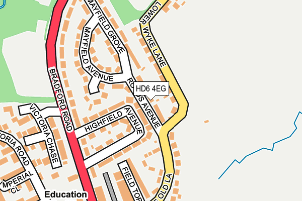 HD6 4EG map - OS OpenMap – Local (Ordnance Survey)