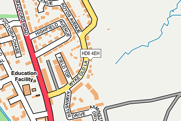 HD6 4EH map - OS OpenMap – Local (Ordnance Survey)