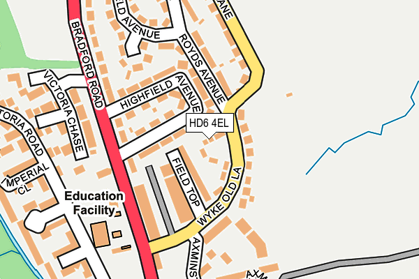 HD6 4EL map - OS OpenMap – Local (Ordnance Survey)
