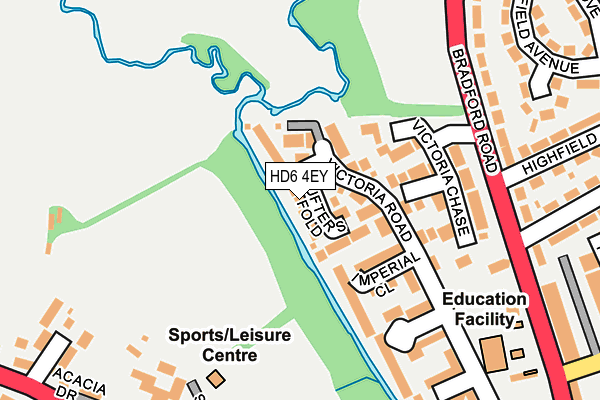 HD6 4EY map - OS OpenMap – Local (Ordnance Survey)