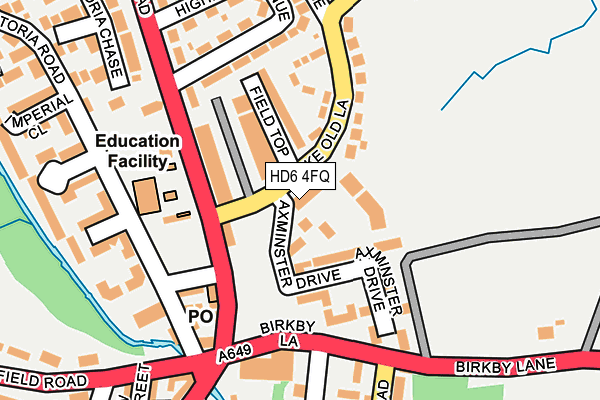 HD6 4FQ map - OS OpenMap – Local (Ordnance Survey)