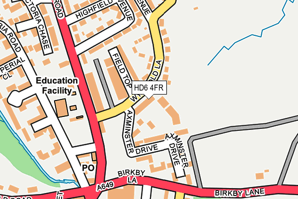 HD6 4FR map - OS OpenMap – Local (Ordnance Survey)