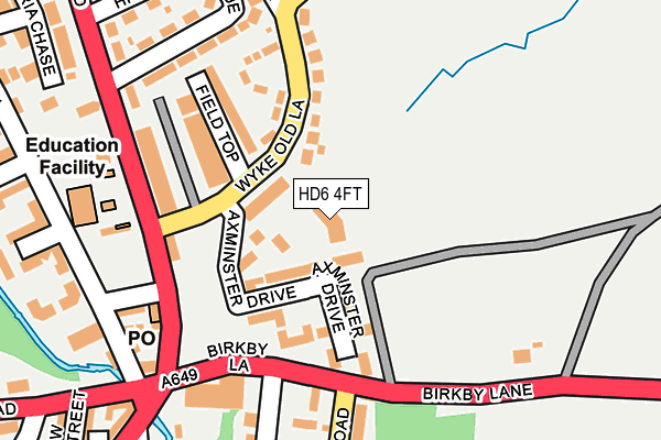 HD6 4FT map - OS OpenMap – Local (Ordnance Survey)