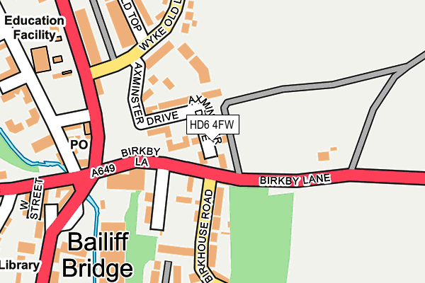 HD6 4FW map - OS OpenMap – Local (Ordnance Survey)