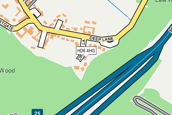 HD6 4HG map - OS OpenMap – Local (Ordnance Survey)