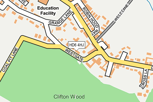 Map of THE BLACK HORSE INN CLIFTON LIMITED at local scale