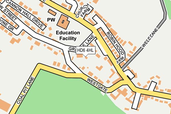 HD6 4HL map - OS OpenMap – Local (Ordnance Survey)