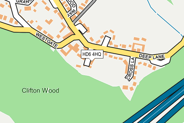 HD6 4HQ map - OS OpenMap – Local (Ordnance Survey)