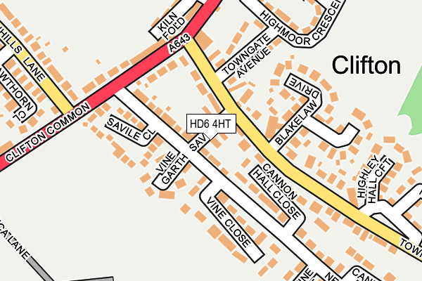 HD6 4HT map - OS OpenMap – Local (Ordnance Survey)
