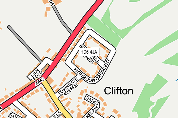 HD6 4JA map - OS OpenMap – Local (Ordnance Survey)