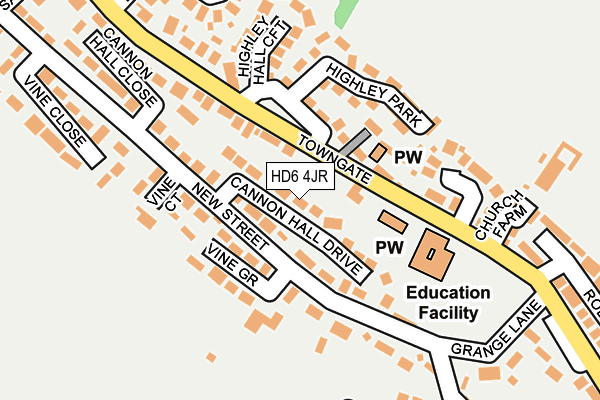 HD6 4JR map - OS OpenMap – Local (Ordnance Survey)