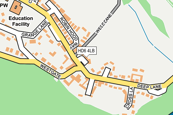 HD6 4LB map - OS OpenMap – Local (Ordnance Survey)