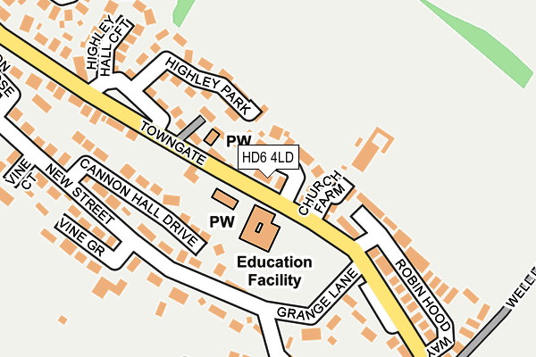 HD6 4LD map - OS OpenMap – Local (Ordnance Survey)
