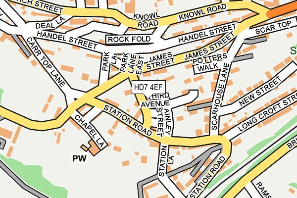 HD7 4EF map - OS OpenMap – Local (Ordnance Survey)