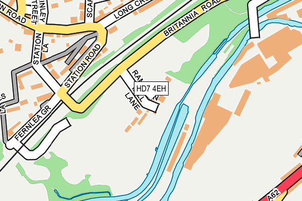HD7 4EH map - OS OpenMap – Local (Ordnance Survey)
