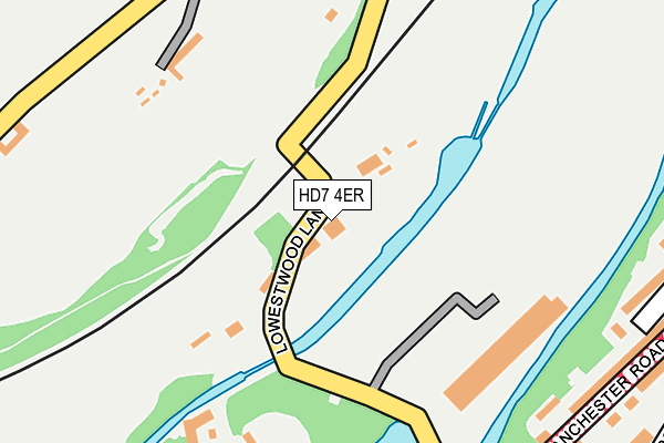 HD7 4ER map - OS OpenMap – Local (Ordnance Survey)