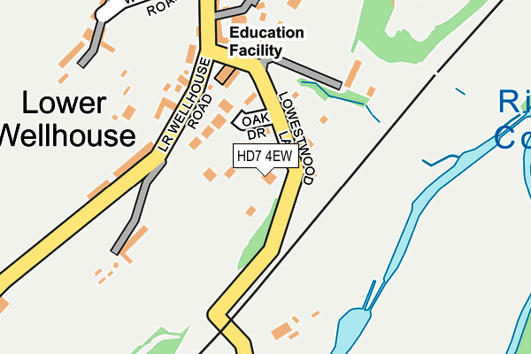 HD7 4EW map - OS OpenMap – Local (Ordnance Survey)