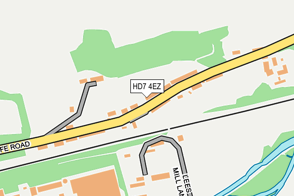 HD7 4EZ map - OS OpenMap – Local (Ordnance Survey)