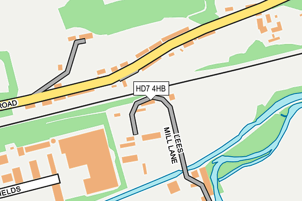 HD7 4HB map - OS OpenMap – Local (Ordnance Survey)