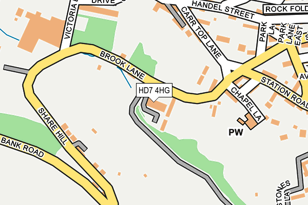 HD7 4HG map - OS OpenMap – Local (Ordnance Survey)